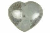 Polished Orca Agate Heart - Madagascar #249152-1